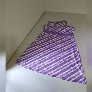 Soybu Lavender and White Athletic Dress, built In Bra